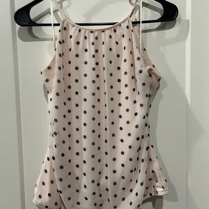 Express Cream and Black Polka Dot Camisole